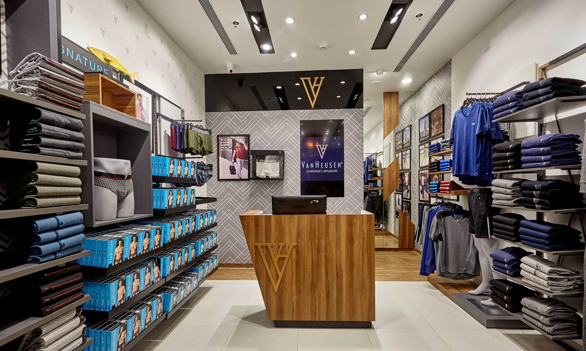 Van Heusen Store by Van Heusen, New Delhi India fashion  Retail store  design, Retail design, Retail design blog